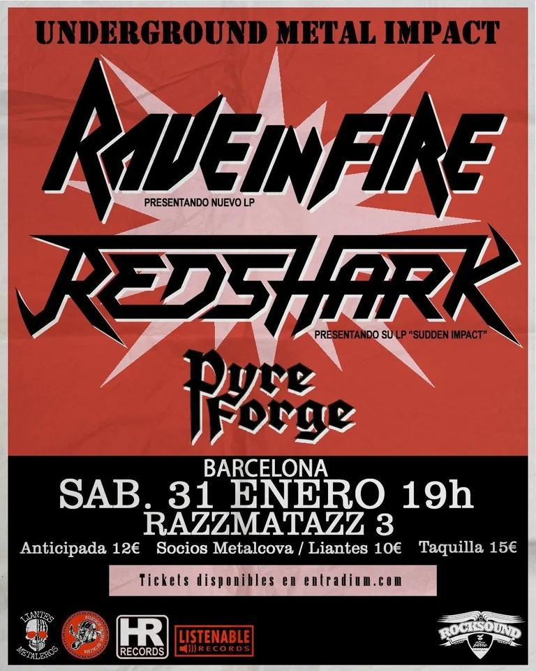 Underground Metal Impact: Rave in Fire + Redshark + Pyre Forge